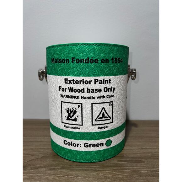 Louis Vuitton Green LV Paint Can Monogram Top Handle Shoulder Crossbody Bag - Picture 9 of 14